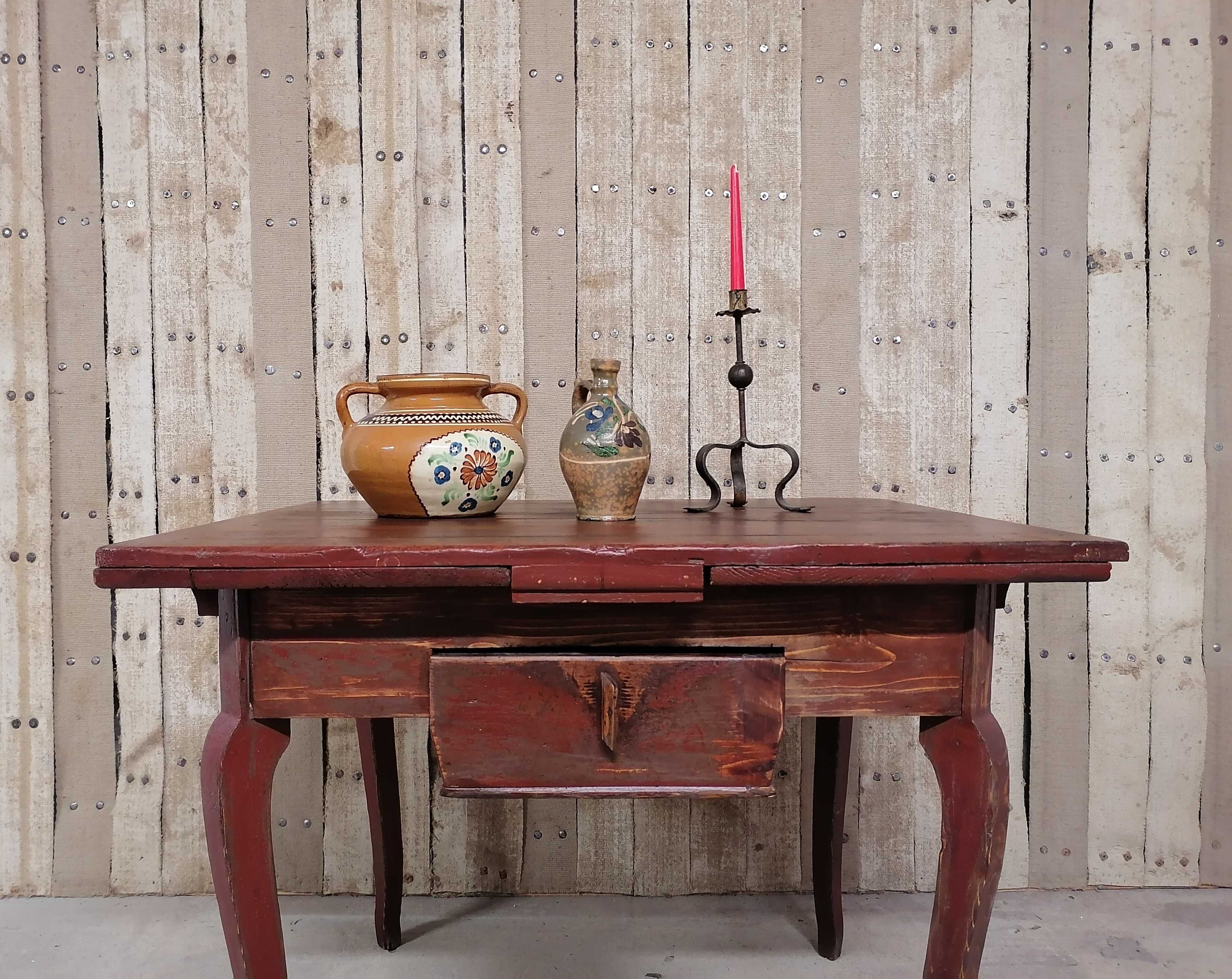Masa veche din lemn masiv stil rustic reconditionata