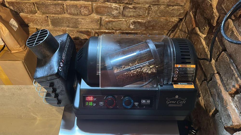 Prajitor cafea 250g + racitor/ventilator boabe cafea