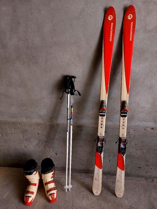 Лыжи Rossignol 177 см — отличное состояние + полный комплект!