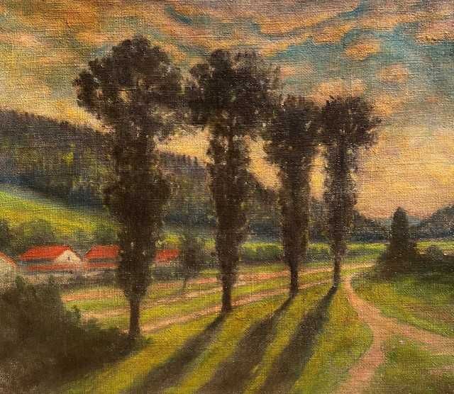 Tablou foarte F VECHI, ulei/pânză, semnat. Cca 80x60cm (70x50cm panza)