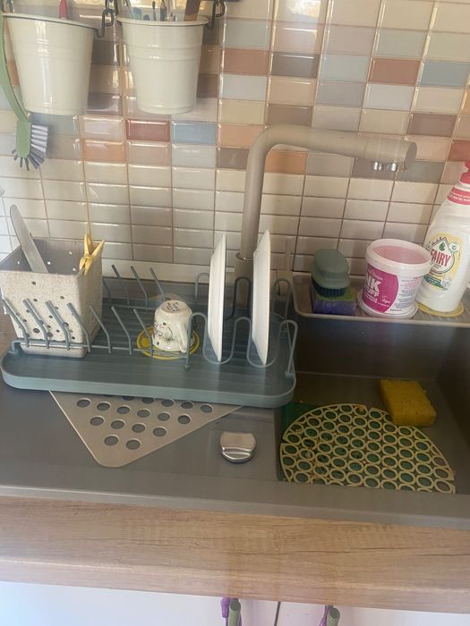 Vând chiuveta piatra gri + baterie