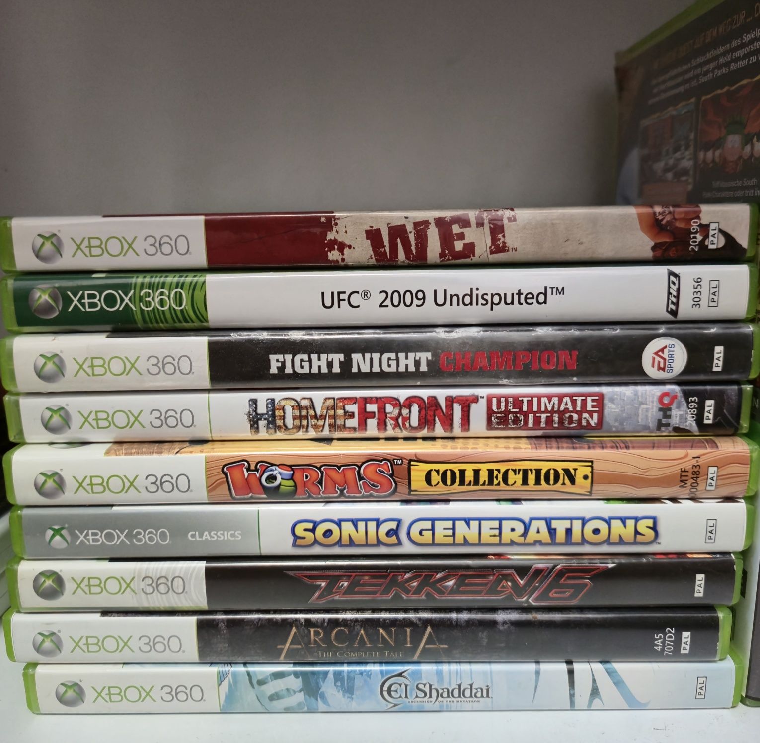 Sonic Generations, Wet, Tekken 6, UFC, Arcania, Worms (XBOX 360)
