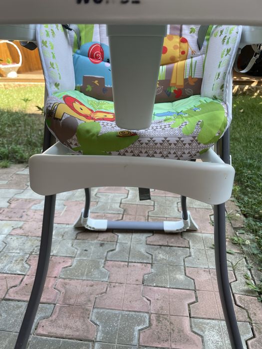 Scaun de masa copii, Wunderkid Play, Alb