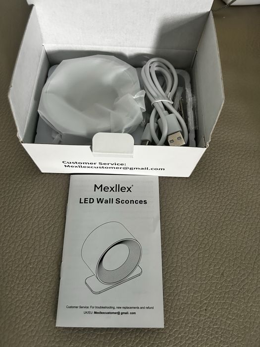 Aplica de perete led lysumuri ,3 luminozitati baterie 2000 mah