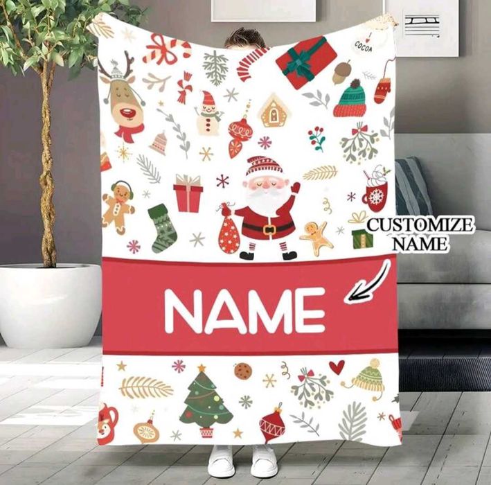 Коледно персонализирано одеяло