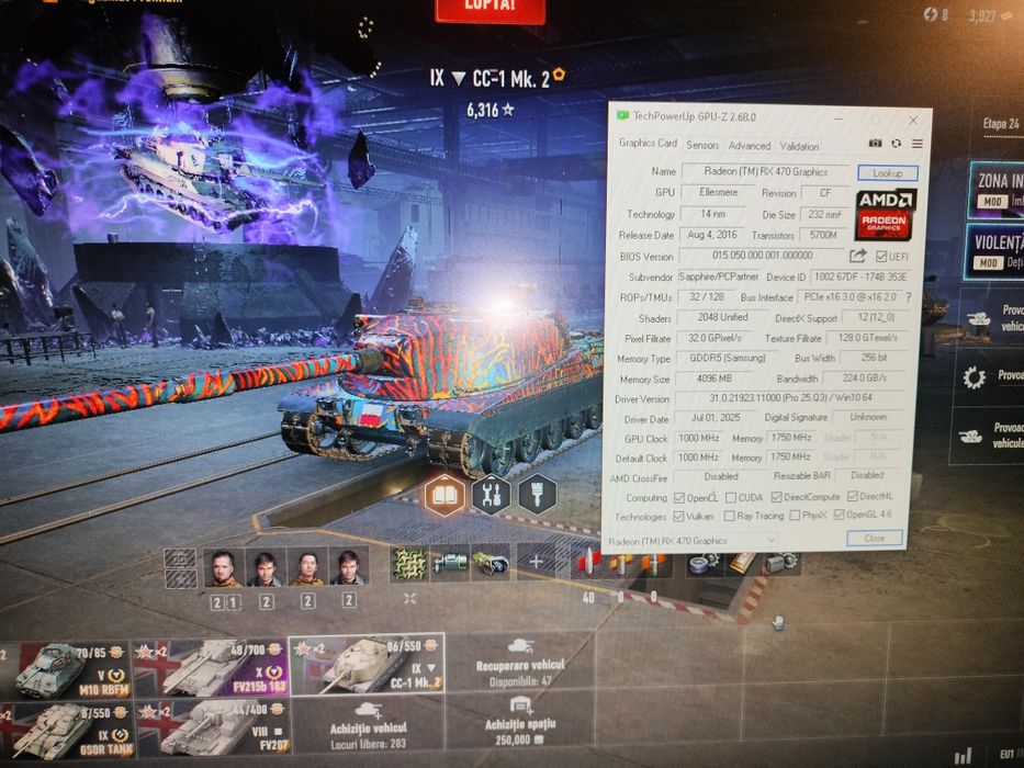 Reducere Sapphire rx470 4gb ddr5 256bit placa video gaming