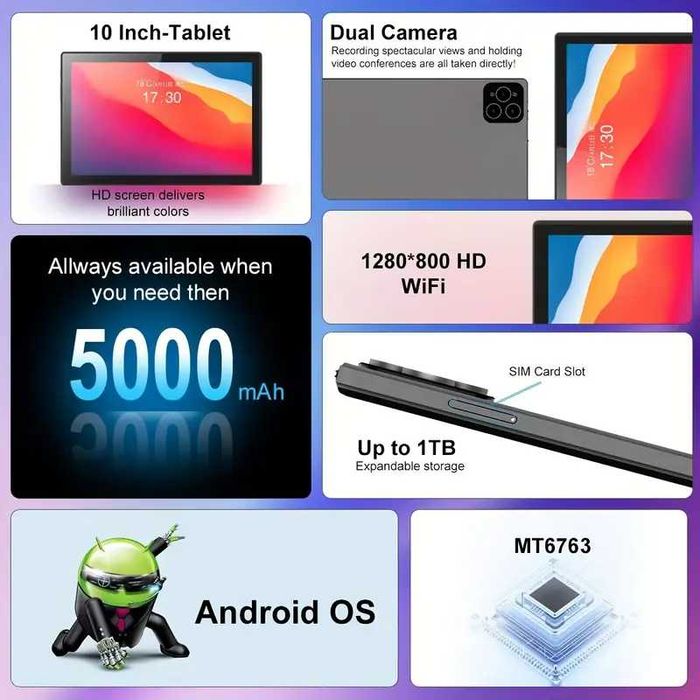 Нов запечатан таблет с Андроид 15,2025г.модел,напълно оборудван-210лв