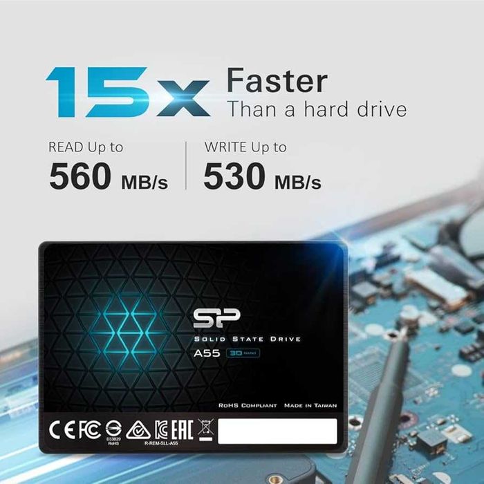 Нови SSD Дискове 256GB Silicon Power A55 2.5" за Компютър или Лаптоп