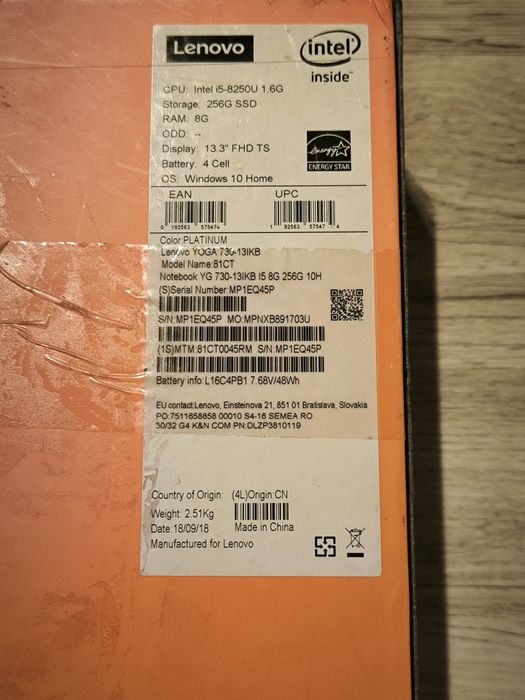 Lenovo Yoga 730 13.3" i5 8GB/256GB + Active Pen 2