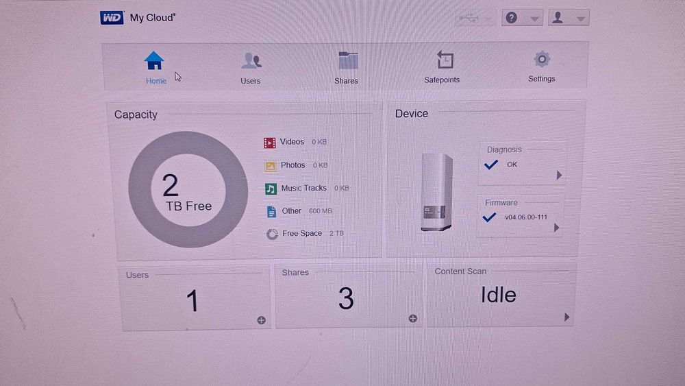 WD My Cloud 2TB – NAS personal, stocare de rețea