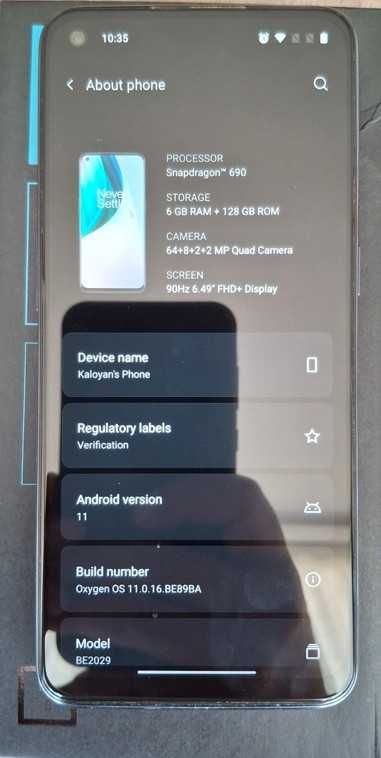 Телефон Oneplus nord N10 5G