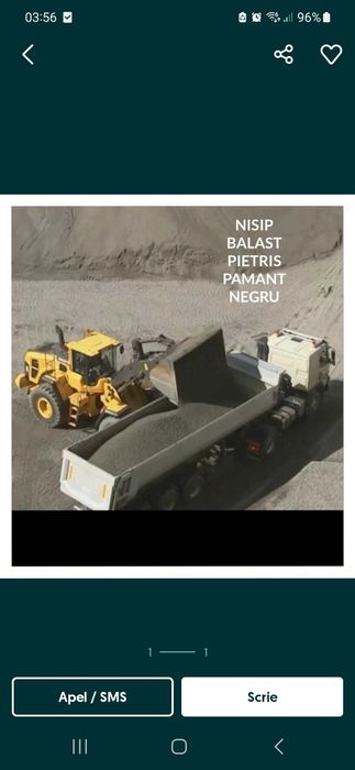 Nisip balast piatră concasata