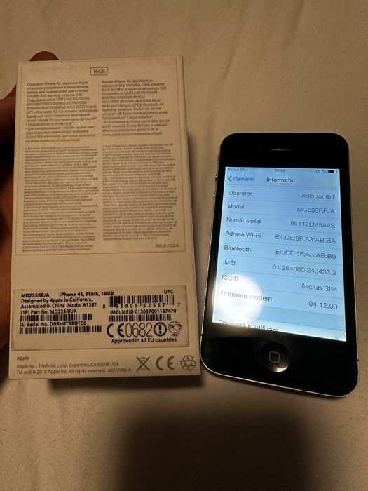 Telefon Colectie iPhone 4S stare foarte bună