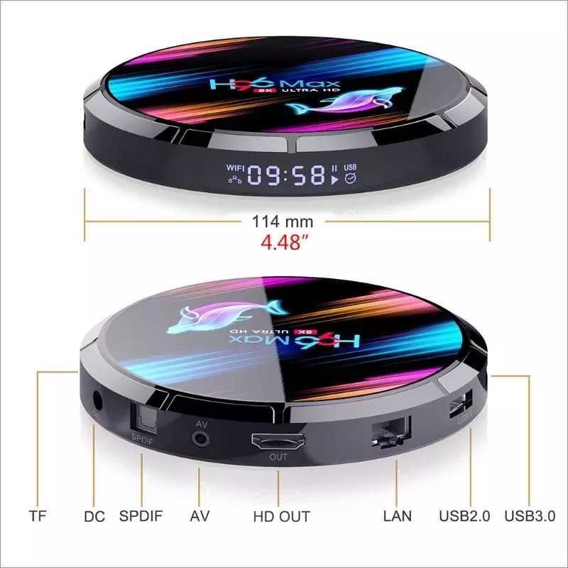 SmartBox H96MAX X3 4/64GB.Youtube+Кanallar Бепул+Кинолар чексиз.bux
