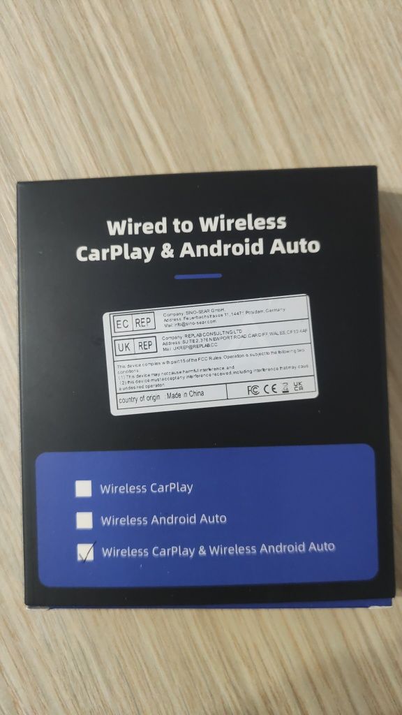 Adaptor android auto/ carplay wireless