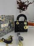 Geanta Lady Dior / negru lucios / calitate premium