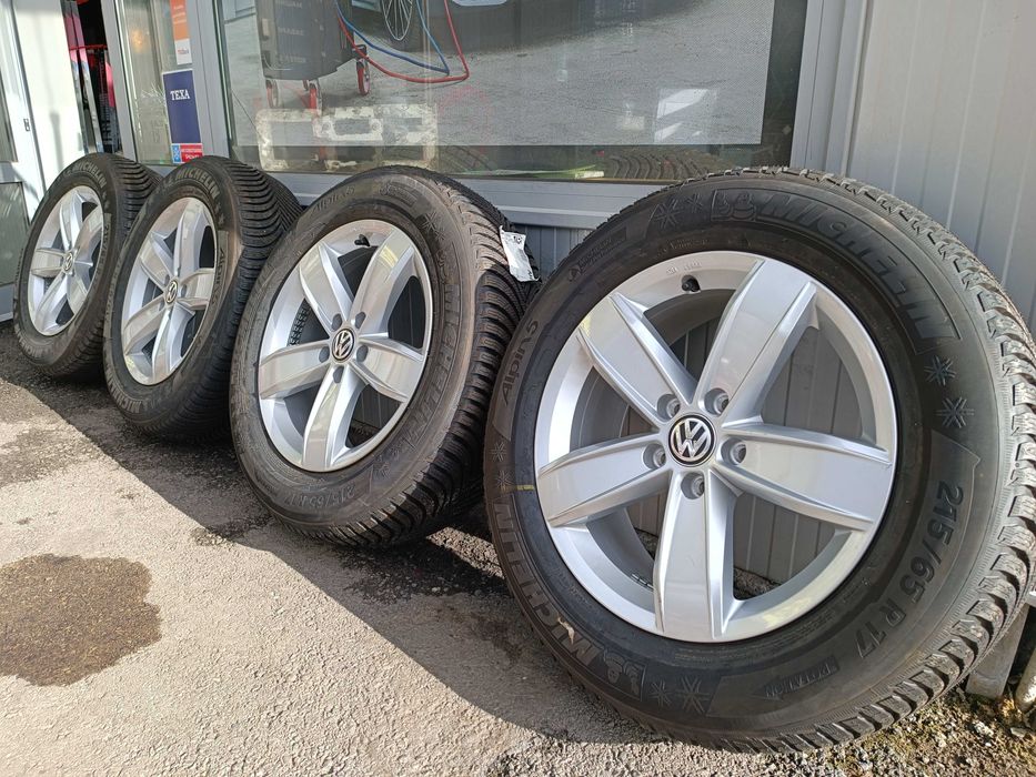 Нови ОРИГИНАЛНИ джанти 17 цола 5 112 за VW + Зимни гуми Michelin