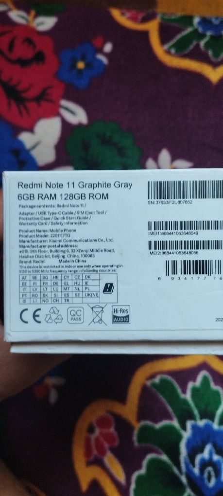 Redmi note 11  6/128gb