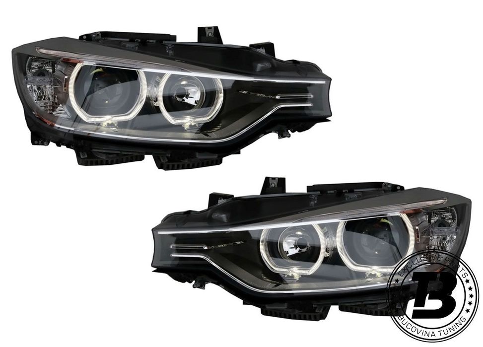 Faruri LED Angel Eyes compatibile cu BMW Seria 3 F30 F31