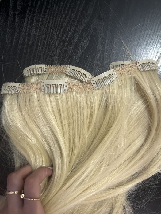 Нова висококачествена руса коса – 7 реда, 160 г