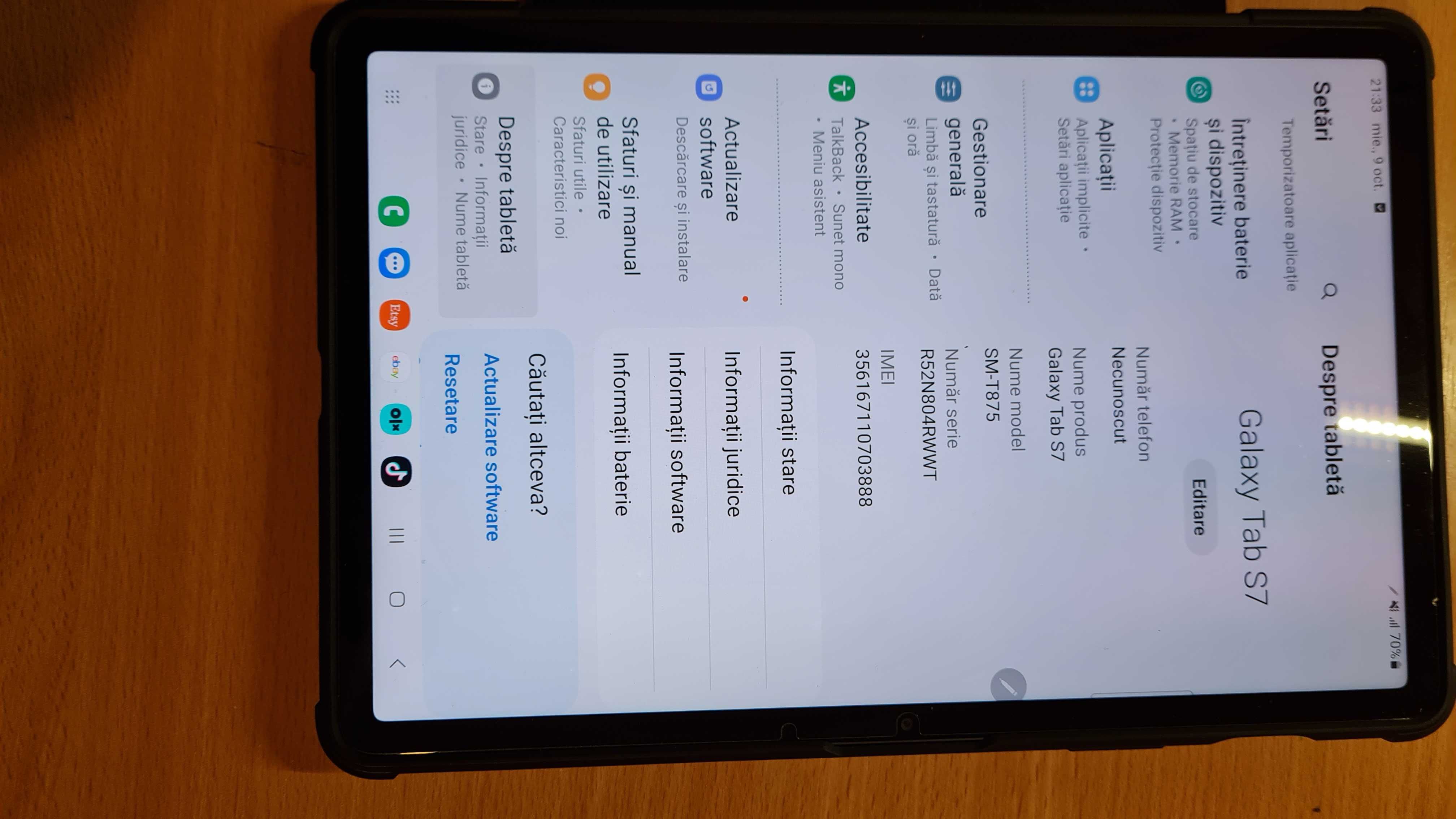 Tableta Samsung Galaxy Tab S7, Snapdragon 865+ Octa Core,