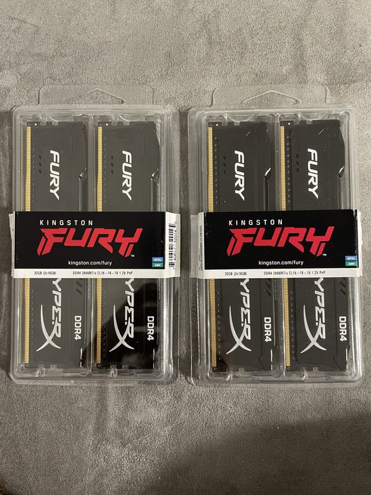 Kit RAM Kingston HyperX Fury 16GB (4x4GB) DDR4 2400MHz CL15