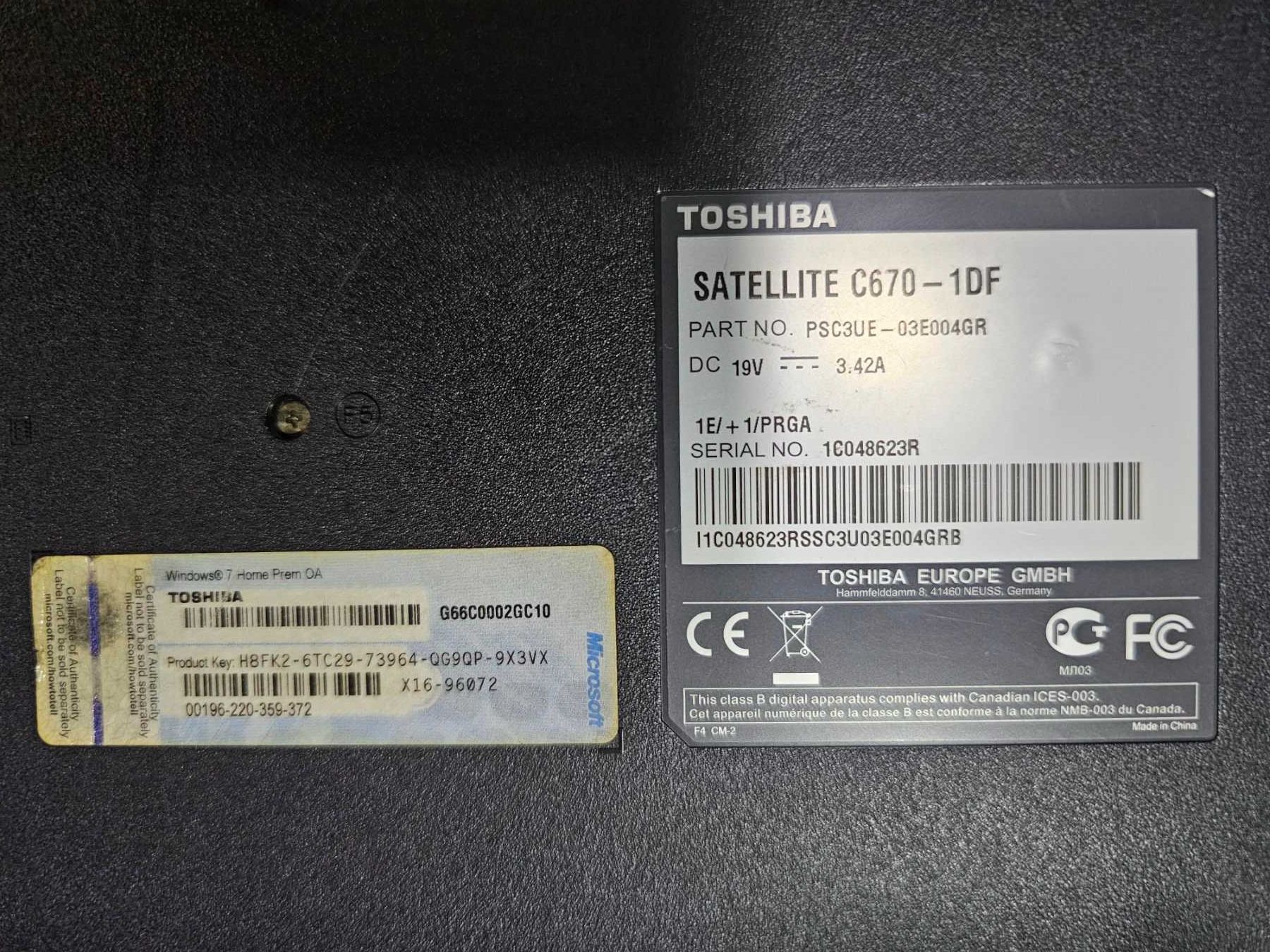 Лаптоп Toshiba Satellite C670-1DF 17.3" HD+