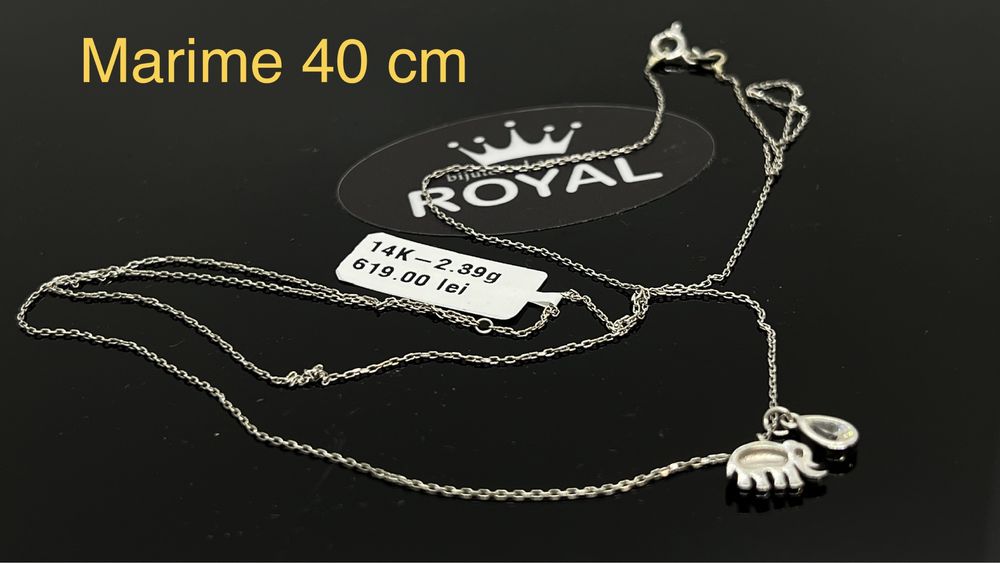 Bijuteria ROYAL : Lant AUR Alb 14K / 2.39 GR / Certificat