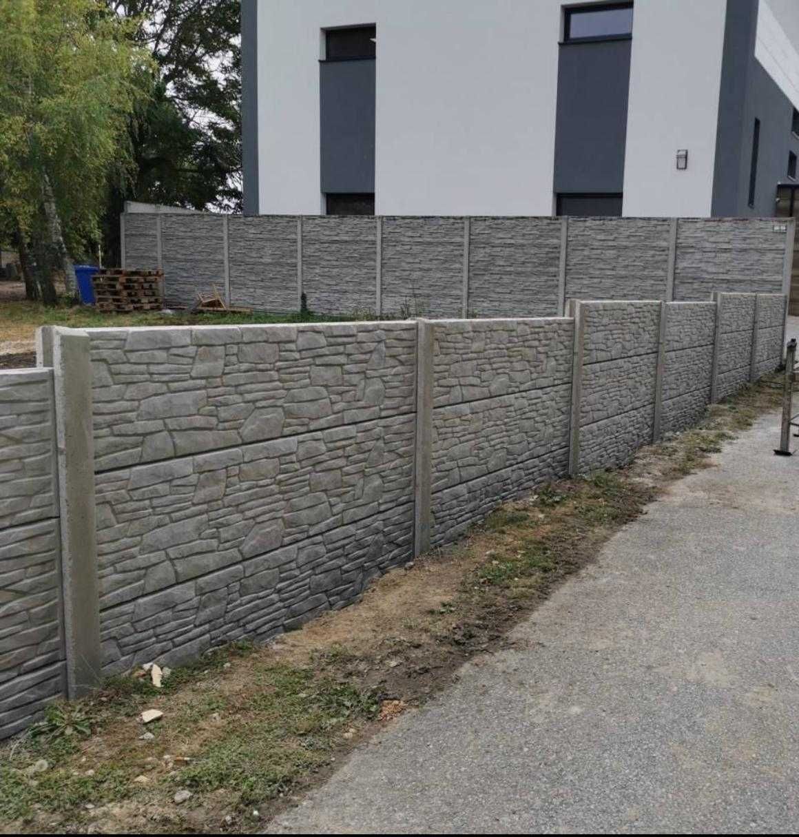 Garduri din beton diverse modele placi de gard si stalpi de rezistenta