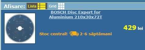 Disc panză Bosch Multimaterial pt. pal melaminat aluminiu profile pvc