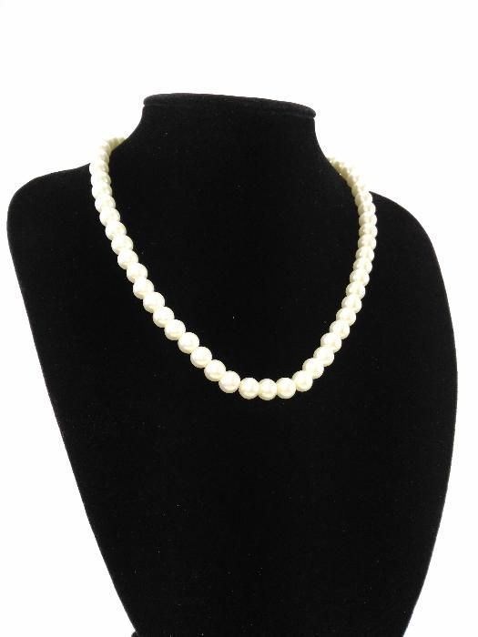 Colier perle de efect (Cod 30) sidef, alb sau rosii