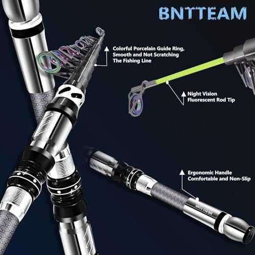 Ултралека въдица 99% карбон телескопична 2.1M за риболов супер твърда