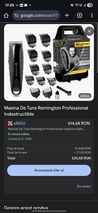 Remington indestructibil ca nou (nu Rowenta,Philips,JRL, Wahl)