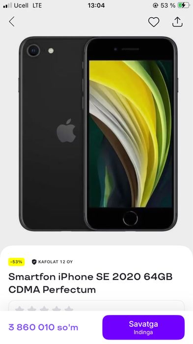 Iphone se 2020 sotladi