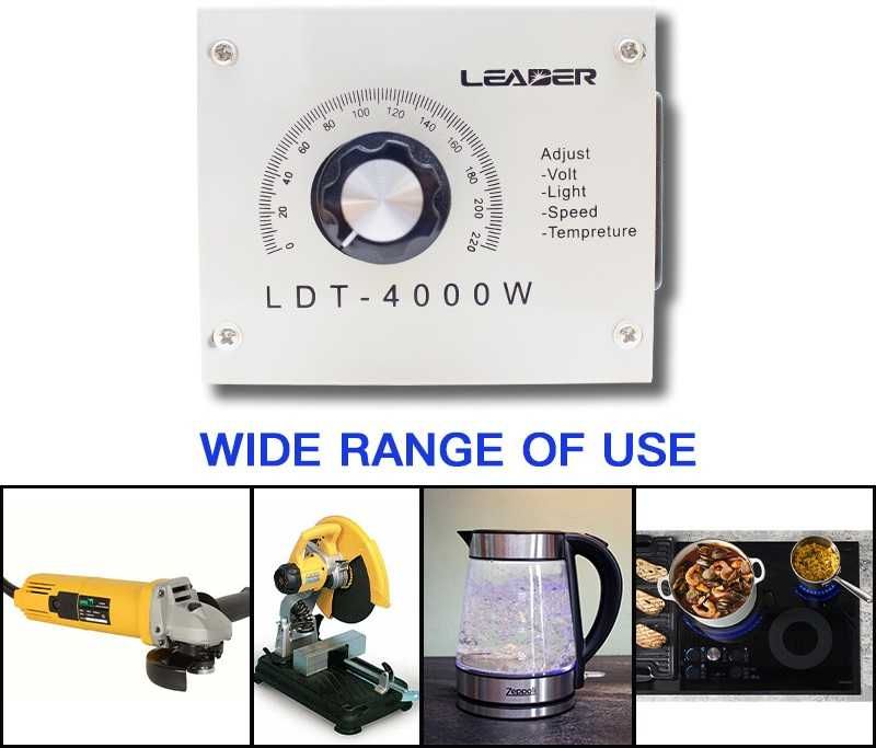 Variator de tensiune reglabil. turatie, luminozitate, 4 KW Nou