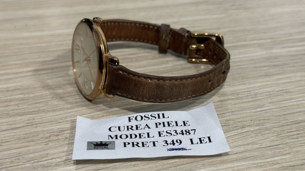 Amanet ROYAL : Ceas FOSSIL / Curea Piele / ES 3487 / Garantie