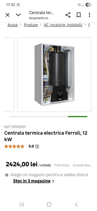 Centrala electrica ferroli 12kw
