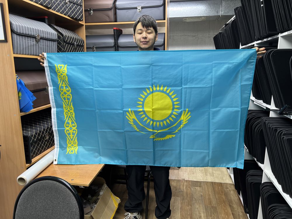 Флаг Казахстана размер 150х90 2500тг Астана