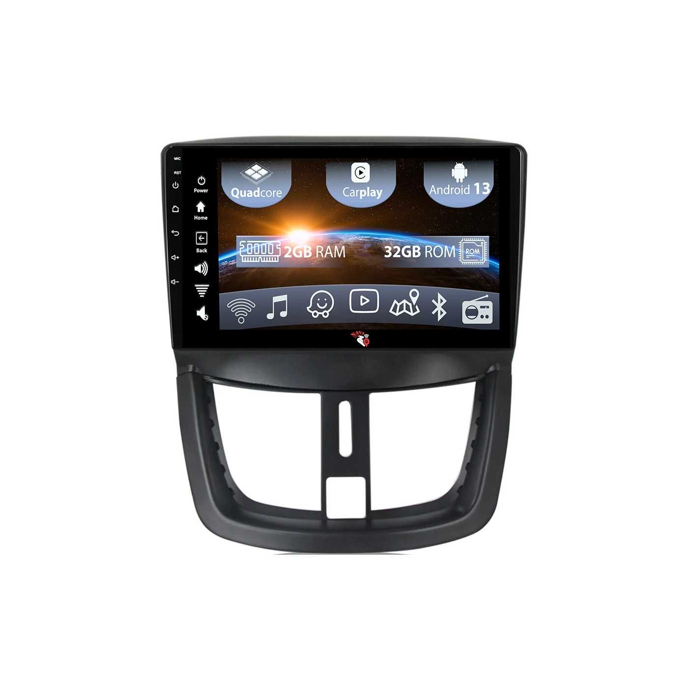 Navigatie Peugeot 207, 2006-2015, NAVI-IT,Android 13, 9INCH, 2GB RAM