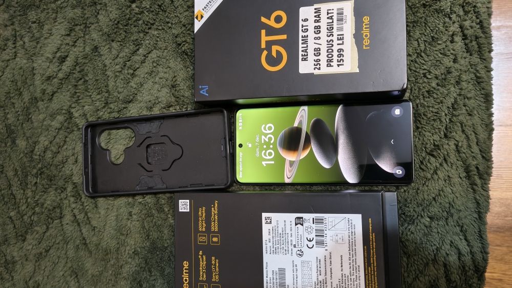 Telefon mobil realme GT6, 8GB RAM, 256GB, 5G, Razor Green