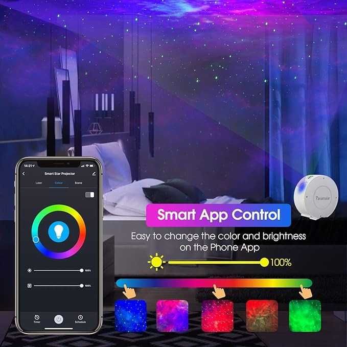 Proiector smart compatibil iOS/Android model stele LED/Laser