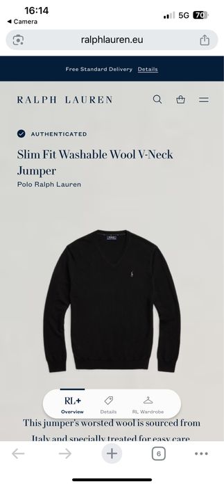 POLO Ralph Lauren : Washable Wool - 100% Мерино  размер М / Оригинал