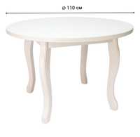 Обеденный стол круглый белый
