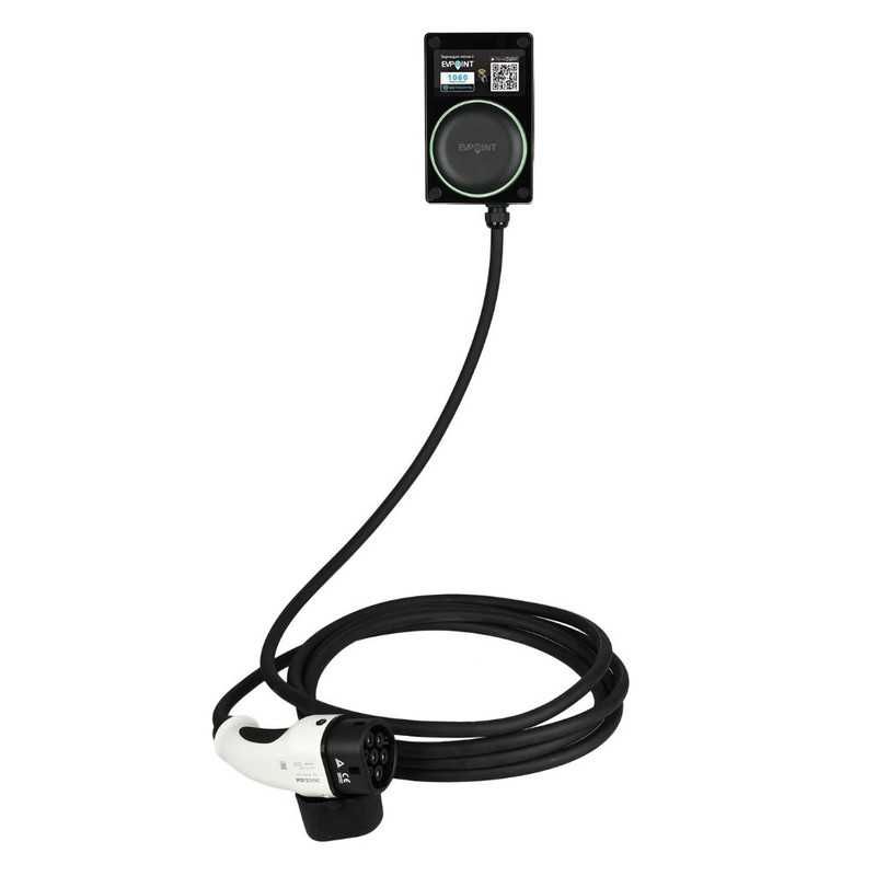 Зарядна станция EVPoint EV7 | 5м кабел Тип2 | 7.4 kW AC | черен цвят