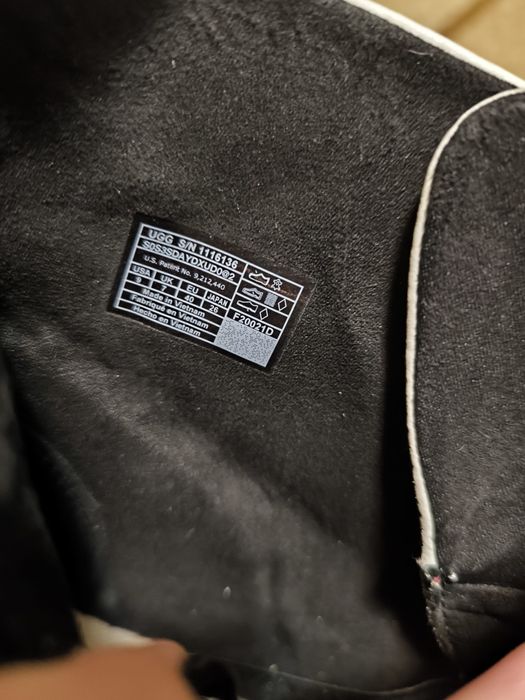 Botine/cizme UGG platform din piele sid, alb fildes -40