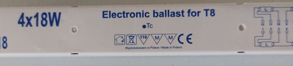 Balast electronic neon T8 4x18 Watt