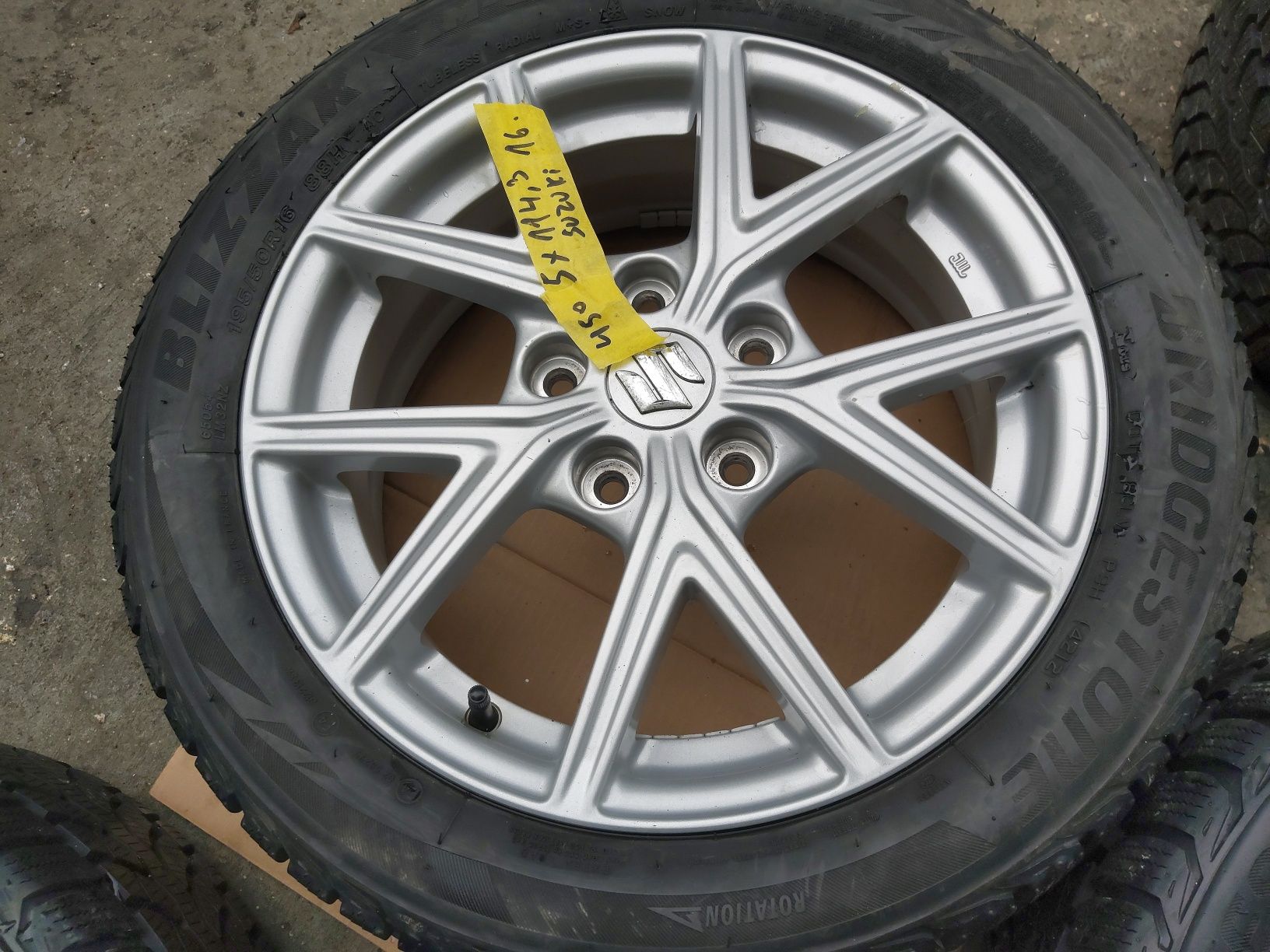 Джанти с гуми зимни  195/50/16 Suzuki 5.114.3
