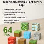 Vând Set 64 Blocuri Magnetice – jucărie educativă  de tip Minecraft.