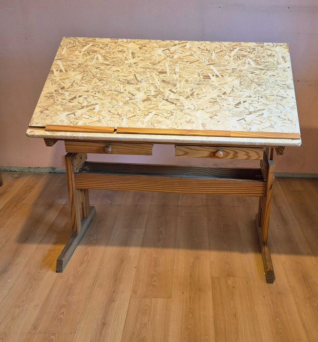 Masa de lucru din lemn (vintage drafting table)