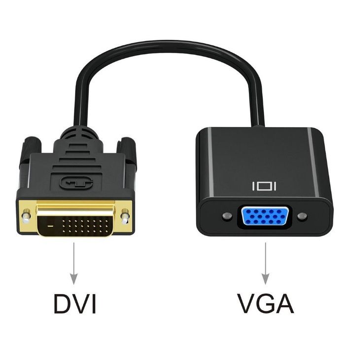 Конвертер DVI-VGA HDMI-VGA + audio + power, VGA-HDMI